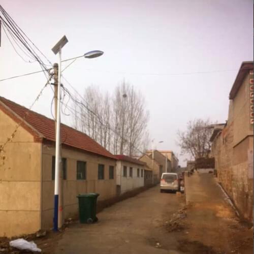 【太陽能路燈案例】江西新余市鄉村道路亮化工程